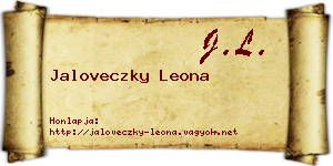 Jaloveczky Leona névjegykártya